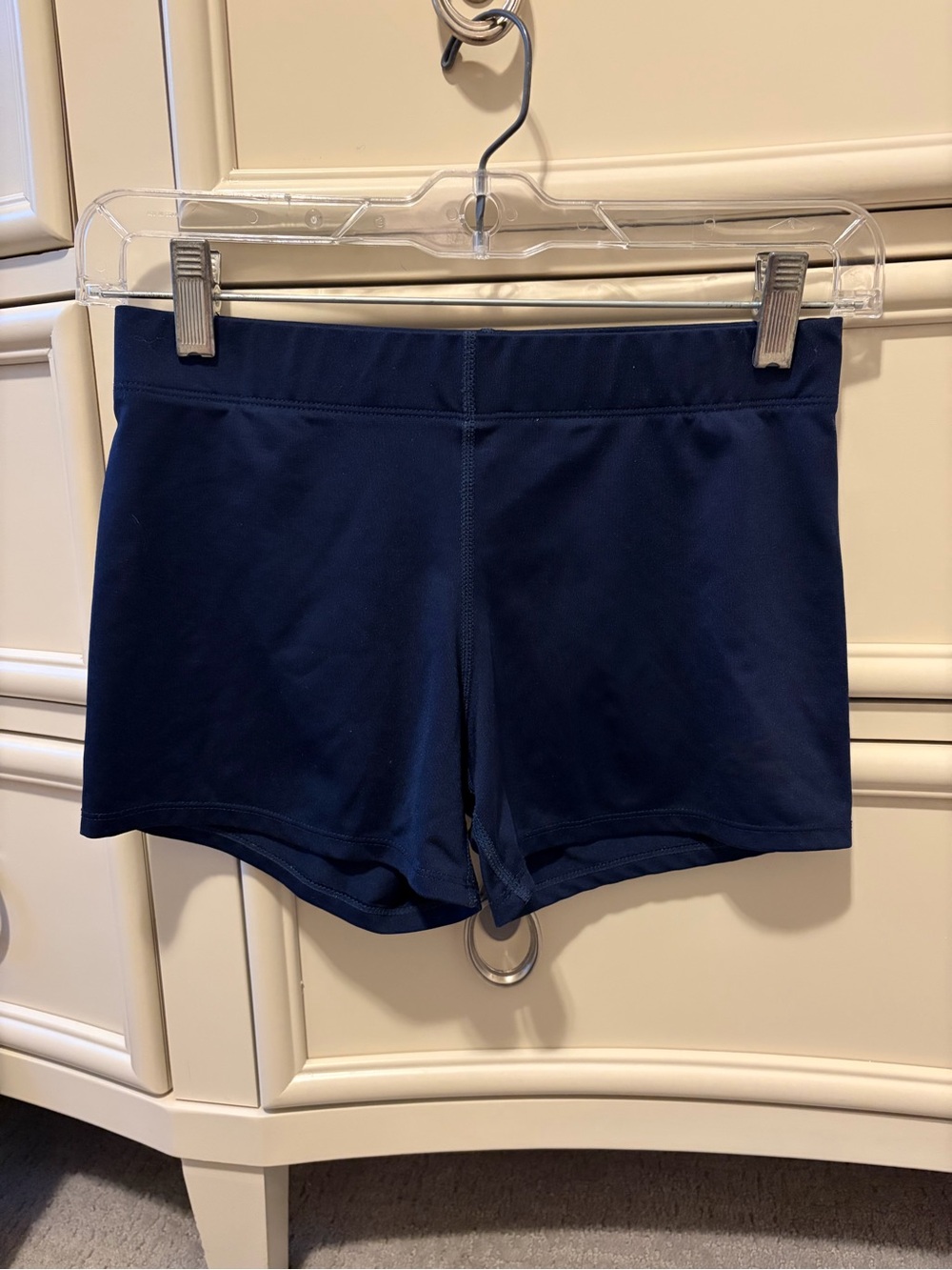 Navy Bike Shorts with Stretch Waistband